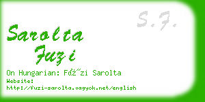 sarolta fuzi business card